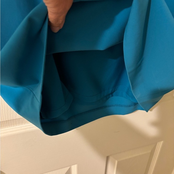 Cynthia Steffe Blue Ruched Asymmetrical Cocktail Dress Size 6 - Picture 8 of 11